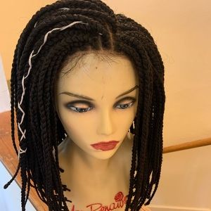 Previously worn Sensationnel 4x4 Multi-Part Swiss Lace Front Wig Box Braid Bob